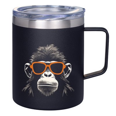 Funny Monkey With Sunglasses Cool Graffiti Urban Art Street 12oz Stainless Steel Coffee Mug