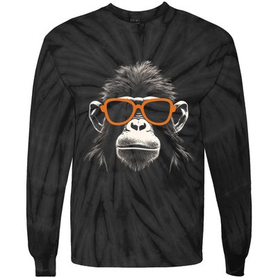 Funny Monkey With Sunglasses Cool Graffiti Urban Art Street Tie-Dye Long Sleeve Shirt