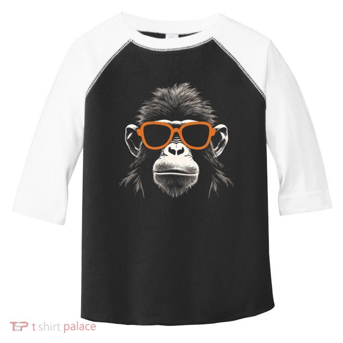 Funny Monkey With Sunglasses Cool Graffiti Urban Art Street Toddler Fine Jersey T-Shirt