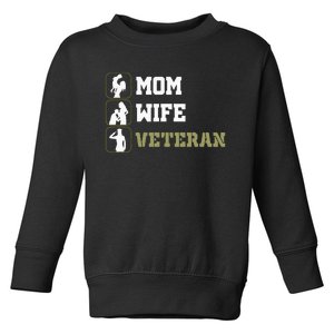 Female Mom Wife Veteran Toddler Sweatshirt