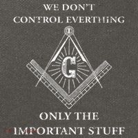 Freemason Masonic We Control The Important Stuff Cotton Canvas Backpack