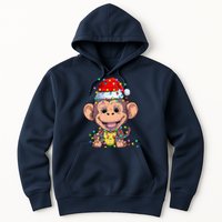 Funny Monkey Wearing Santa Hat Christmas Gift Hoodie