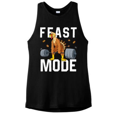 Feast Mode Weightlifting Turkey Day Thanksgiving Christmas Gift Ladies PosiCharge Tri-Blend Wicking Tank