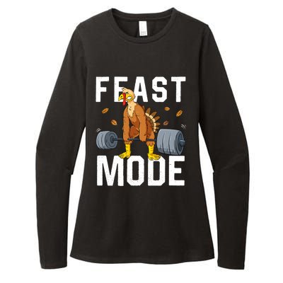 Feast Mode Weightlifting Turkey Day Thanksgiving Christmas Gift Womens CVC Long Sleeve Shirt