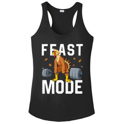 Feast Mode Weightlifting Turkey Day Thanksgiving Christmas Gift Ladies PosiCharge Competitor Racerback Tank