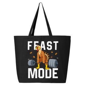 Feast Mode Weightlifting Turkey Day Thanksgiving Christmas Gift 25L Jumbo Tote