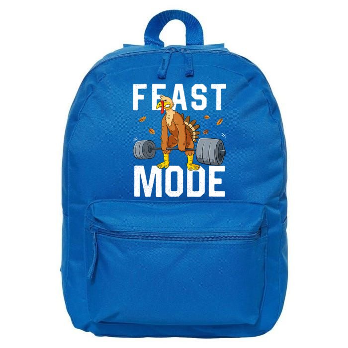 Feast Mode Weightlifting Turkey Day Thanksgiving Christmas Gift 16 in Basic Backpack