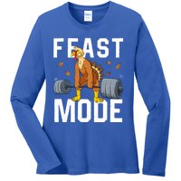 Feast Mode Weightlifting Turkey Day Thanksgiving Christmas Gift Ladies Long Sleeve Shirt