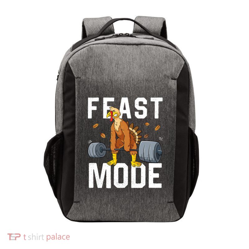 Feast Mode Weightlifting Turkey Day Thanksgiving Christmas Gift Vector Backpack