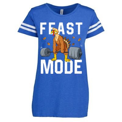 Feast Mode Weightlifting Turkey Day Thanksgiving Christmas Gift Enza Ladies Jersey Football T-Shirt