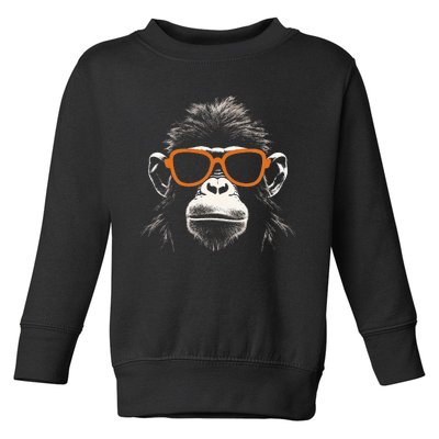 Funny Monkey with sunglasses cool Graffiti Urban art street Toddler Sweatshirt