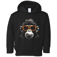 Funny Monkey with sunglasses cool Graffiti Urban art street Toddler Hoodie