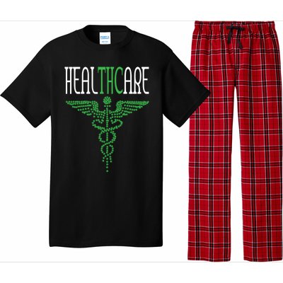 Funny Marijuana Weed Pot Cannabis Hemp Healthcare Thc Gift Pajama Set