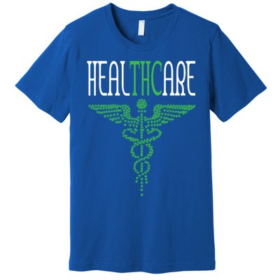 Funny Marijuana Weed Pot Cannabis Hemp Healthcare Thc Gift Premium T-Shirt