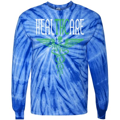 Funny Marijuana Weed Pot Cannabis Hemp Healthcare Thc Gift Tie-Dye Long Sleeve Shirt