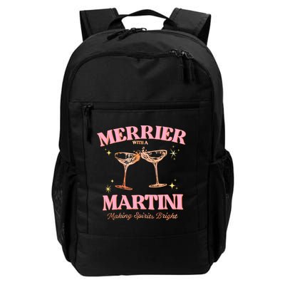 Funny Merrier With A Martini Bachelorette Merry Christmas Gift Backpack