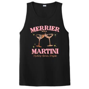 Funny Merrier With A Martini Bachelorette Merry Christmas Gift PosiCharge Competitor Tank