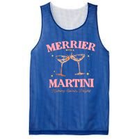 Funny Merrier With A Martini Bachelorette Merry Christmas Gift Mesh Reversible Basketball Jersey Tank