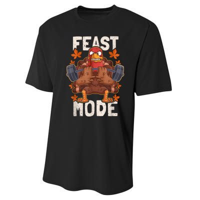 Feast Mode Weightlifting Turkey Day Thanksgiving Christmas Performance Sprint T-Shirt