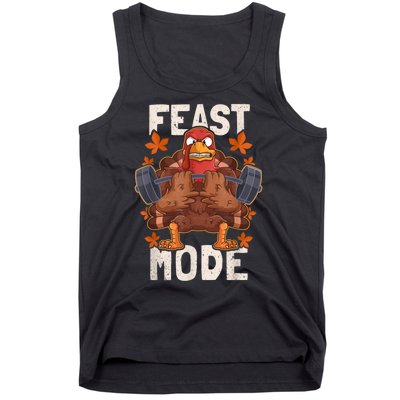 Feast Mode Weightlifting Turkey Day Thanksgiving Christmas Tank Top