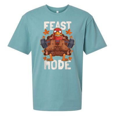 Feast Mode Weightlifting Turkey Day Thanksgiving Christmas Sueded Cloud Jersey T-Shirt