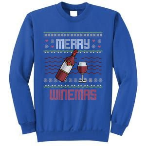 Funny Merry Winemas Ugly Christmas Style Wine Lovers Meaningful Gift Sweatshirt