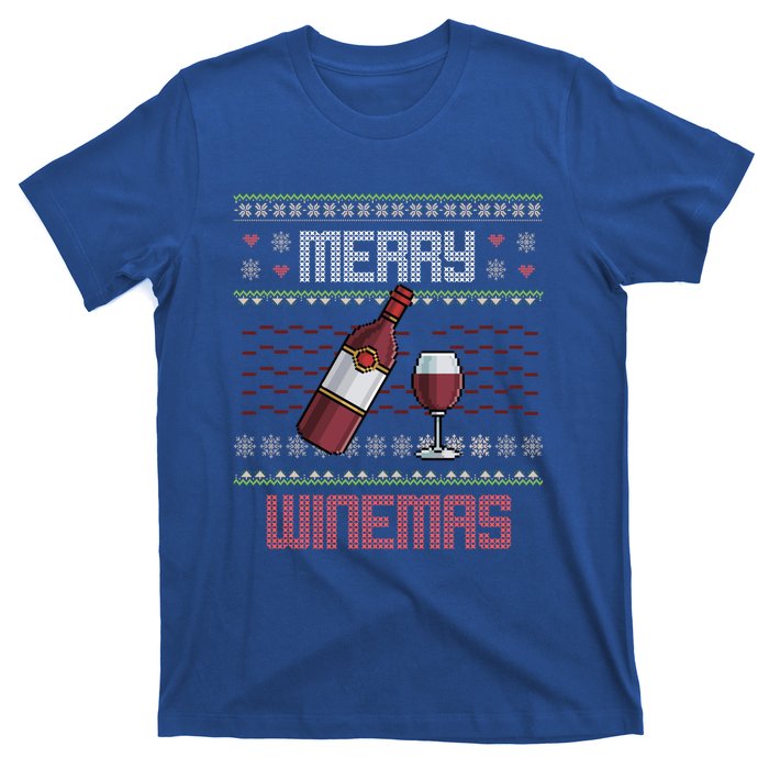 Funny Merry Winemas Ugly Christmas Style Wine Lovers Meaningful Gift T-Shirt