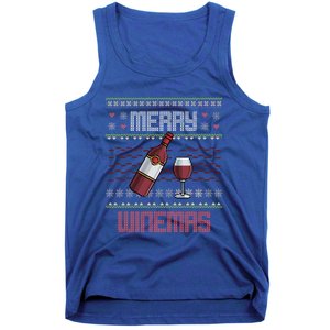 Funny Merry Winemas Ugly Christmas Style Wine Lovers Meaningful Gift Tank Top