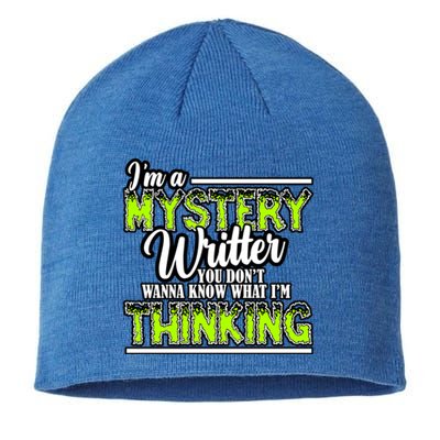 Funny Mystery Writer Quote Mystery Writer Author Saying Meaningful Gift Sustainable Beanie