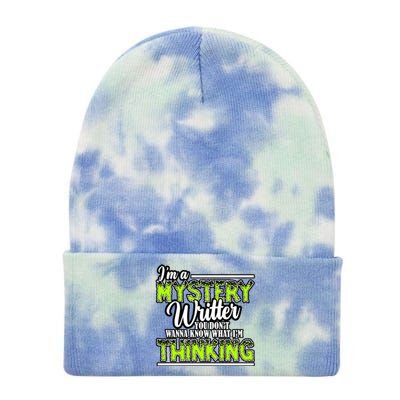 Funny Mystery Writer Quote Mystery Writer Author Saying Meaningful Gift Tie Dye 12in Knit Beanie