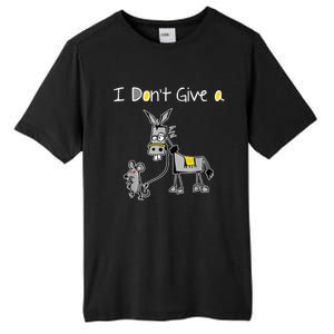 Funny MOUSE WALKING A DONKEY I Don't Give Rats Ass Mouse Tall Fusion ChromaSoft Performance T-Shirt