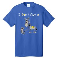 Funny MOUSE WALKING A DONKEY I Don't Give Rats Ass Mouse Tall T-Shirt