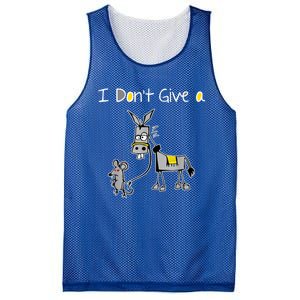 Funny MOUSE WALKING A DONKEY I Don't Give Rats Ass Mouse Mesh Reversible Basketball Jersey Tank