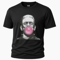 Frankenstein Monster With Pink Bubblegum Bubble Cooling Performance Crew T-Shirt