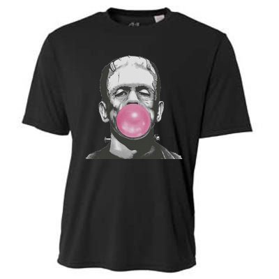 Frankenstein Monster With Pink Bubblegum Bubble Cooling Performance Crew T-Shirt