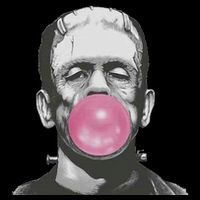 Frankenstein Monster With Pink Bubblegum Bubble Cooling Performance Crew T-Shirt