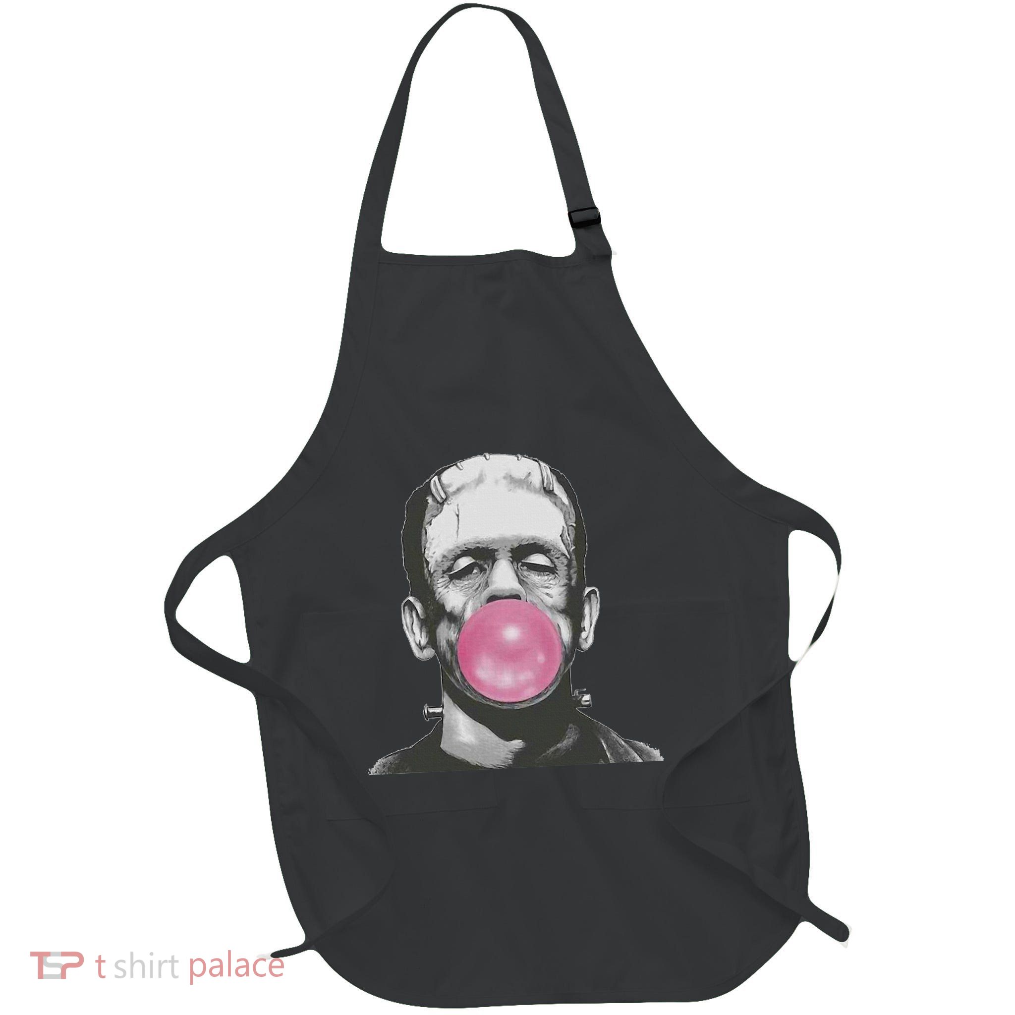 Frankenstein Monster With Pink Bubblegum Bubble Apron