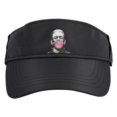 Frankenstein Monster With Pink Bubblegum Bubble Adult Drive Performance Visor