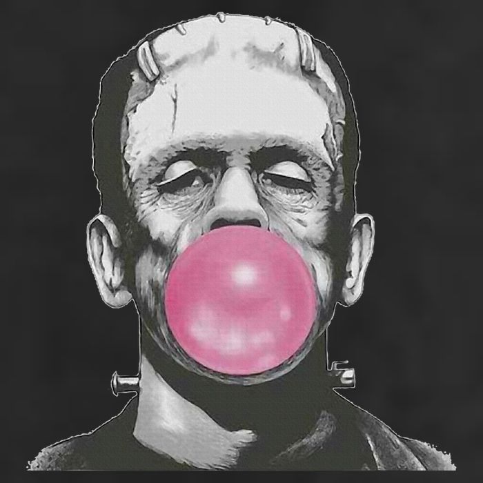 Frankenstein Monster With Pink Bubblegum Bubble Adult Drive Performance Visor