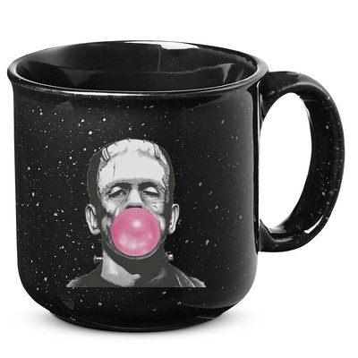 Frankenstein Monster With Pink Bubblegum Bubble 15oz Campfire Ceramic Mug