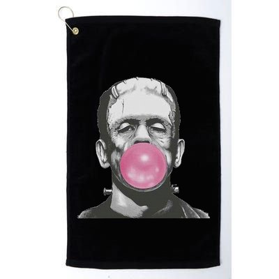 Frankenstein Monster With Pink Bubblegum Bubble Golf Towel