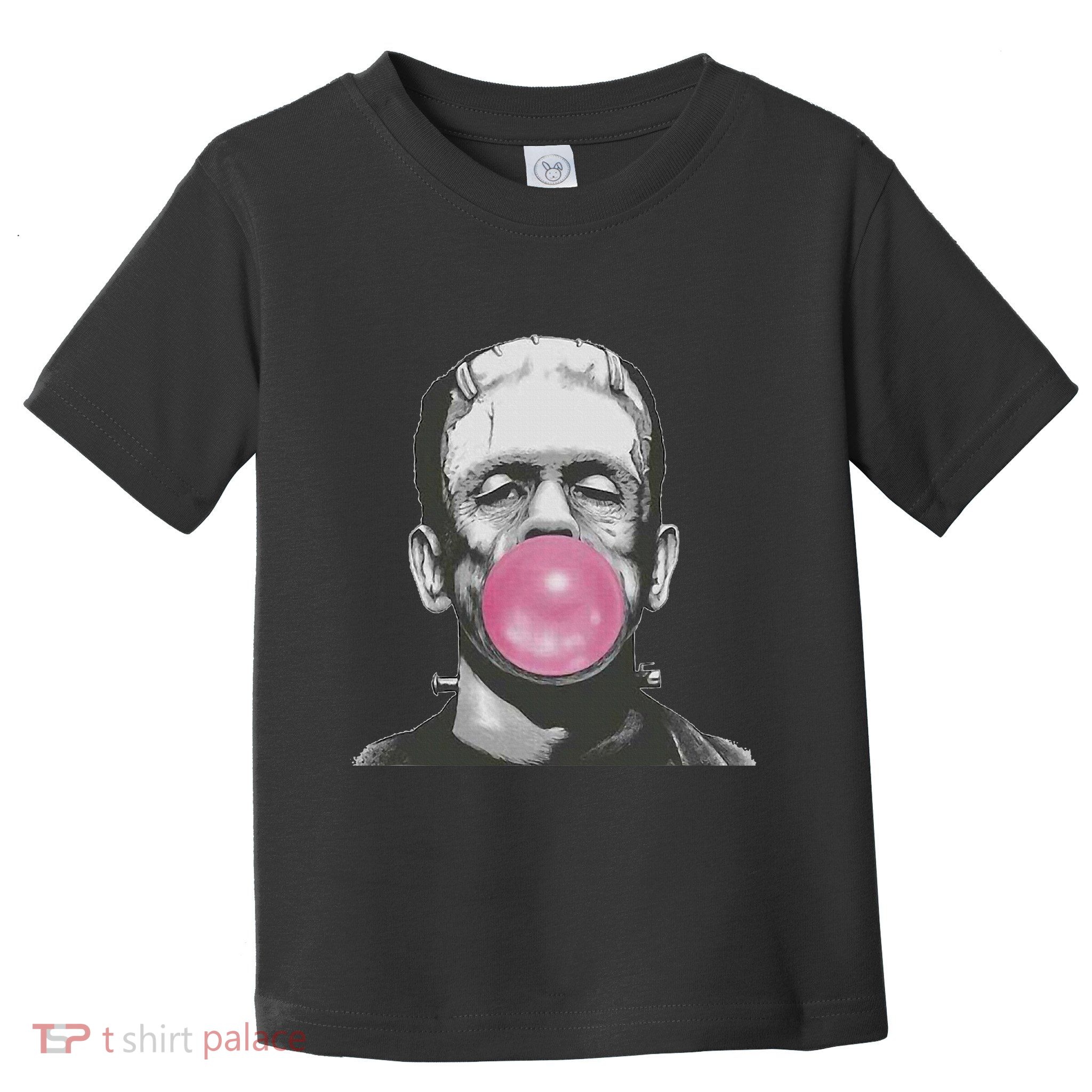 Frankenstein Monster With Pink Bubblegum Bubble Toddler T-Shirt