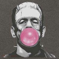 Frankenstein Monster With Pink Bubblegum Bubble Cotton Canvas Backpack