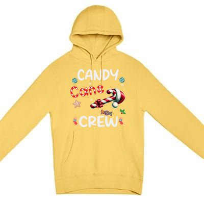 Family Matching Xmas Christmas Candy Cane Crew Bow Heart Gift Premium Pullover Hoodie