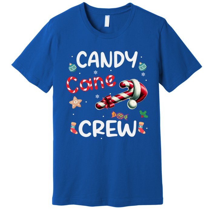 Family Matching Xmas Christmas Candy Cane Crew Bow Heart Gift Premium T-Shirt