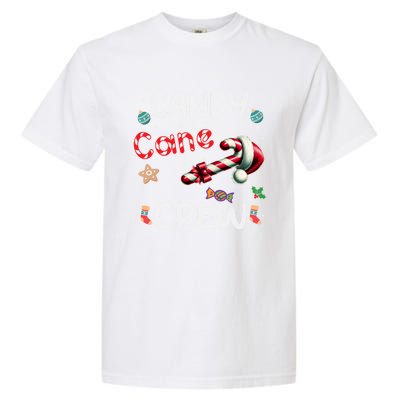 Family Matching Xmas Christmas Candy Cane Crew Bow Heart Gift Garment-Dyed Heavyweight T-Shirt