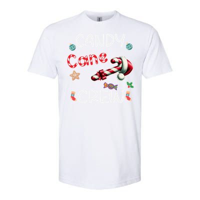 Family Matching Xmas Christmas Candy Cane Crew Bow Heart Gift Softstyle CVC T-Shirt