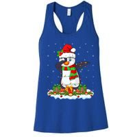 Family Matching Xmas Lighting Dabbing Penguin Christmas Cute Gift Women's Racerback Tank