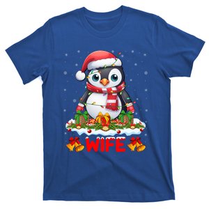 Family Matching Xmas Lights Santa Wife Penguin Christmas Gift T-Shirt