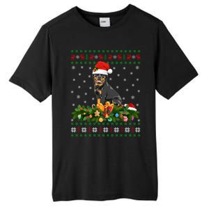 Family Matching Xmas Lighting Ugly Rottweiler Christmas Gift Tall Fusion ChromaSoft Performance T-Shirt